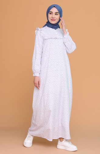 Light Blue Hijab Dress 21Y8335-09