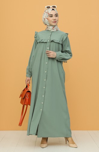 Green Almond Hijab Dress 21Y8350-05