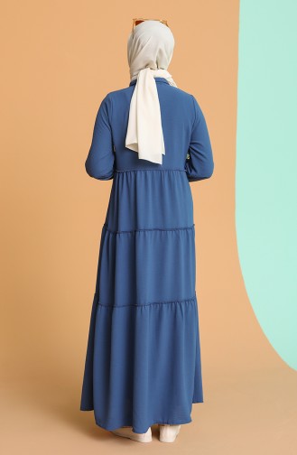 Indigo Hijab Dress 21Y8366-01