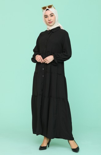 Schwarz Hijab Kleider 21Y8366-07