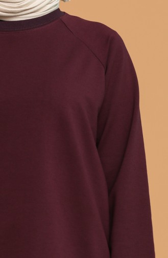 Reglan Kol Sweatshirt 5074-02 Mürdüm