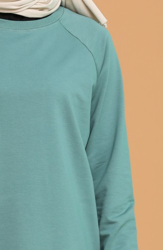 Reglan Kol Sweatshirt 5074-05 Mint Yeşili