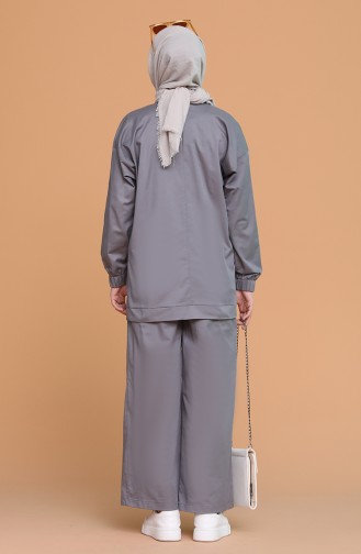 Tunik Pantolon İkili Takım 0400-04 Koyu Gri