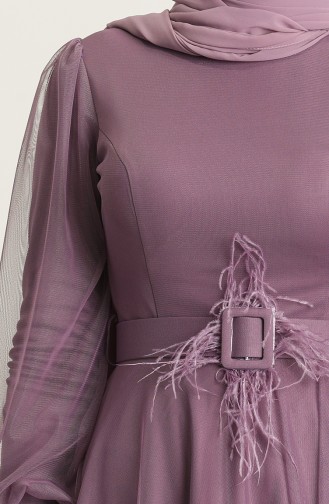 Dunkel-Lila Hijab-Abendkleider 4949-01