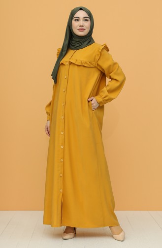 Senf Hijab Kleider 21Y8350-02