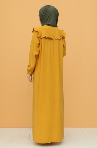 Mustard Hijab Dress 21Y8350-02