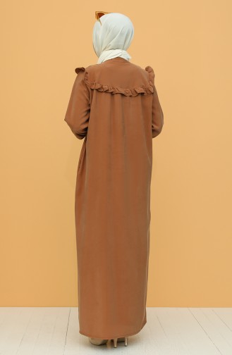 Brown Hijab Dress 21Y8350-03