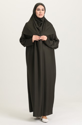 Dark Khaki Praying Dress 4537-09