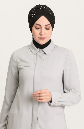 بونيه بتصميم متقاطع مُزين بللؤلؤ 0032-10 لون أسود 0032-10