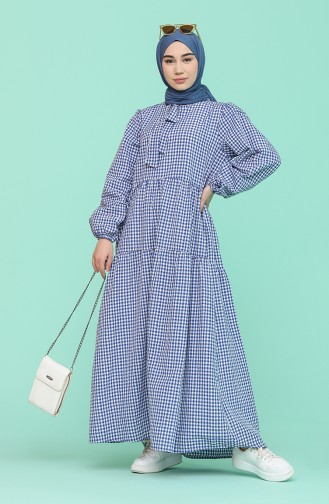 Blue Hijab Dress 1593-01