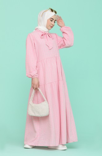 Pink Hijab Dress 1593-02