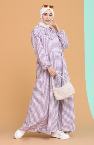 Purple Hijab Dress 1593-04