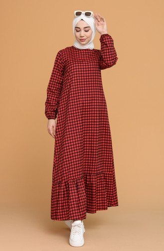 Robe Hijab Rouge 5007-03