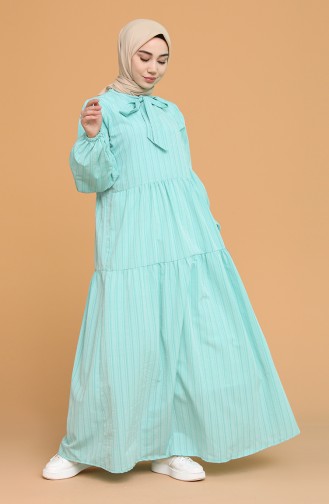 Grün Hijab Kleider 1594-03