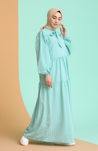 Green Hijab Dress 1594-03