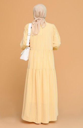 Yellow Hijab Dress 1594-07