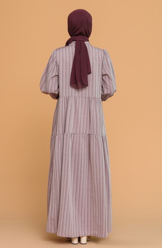 فستان ارجواني داكن 1594-08