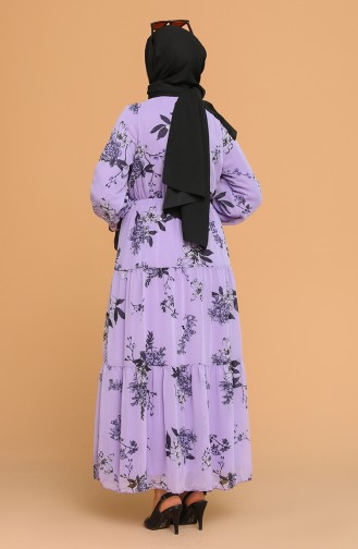 Lila Hijab Kleider 1015-02