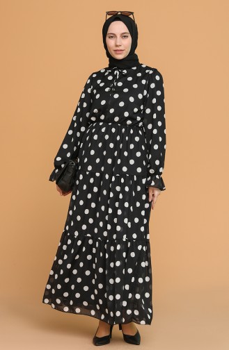 Black Hijab Dress 1015A-01