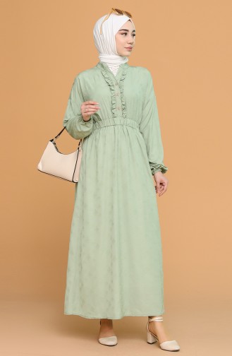 Robe Hijab Vert noisette 1022-01