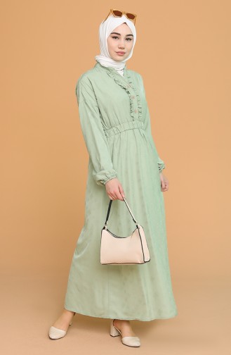 Robe Hijab Vert noisette 1022-01