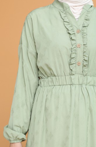 Green Almond Hijab Dress 1022-01