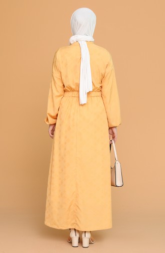 Mustard Hijab Dress 1022-05