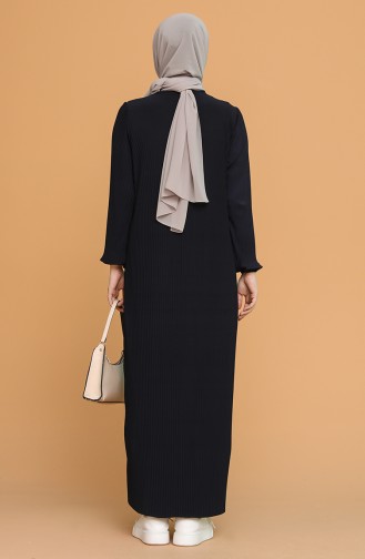 Dunkelblau Hijab Kleider 5370-01
