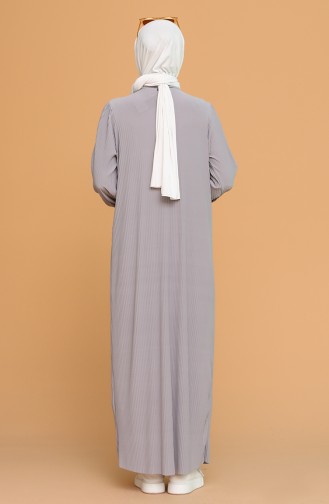 Grau Hijab Kleider 5370-07