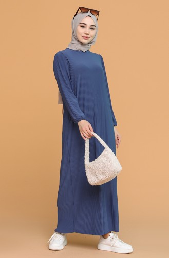 Indigo Hijab Dress 5370-08