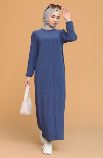 Indigo Hijab Dress 5370-08