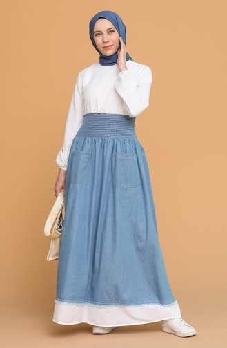 Denim Blue Hijab Dress 4110-02