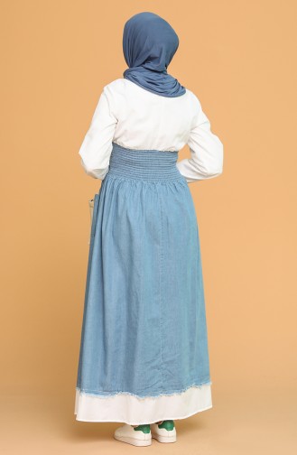 Robe Hijab Bleu Jean 4110-02