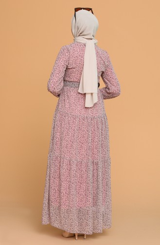 Robe Hijab Rose Pâle 5056-01