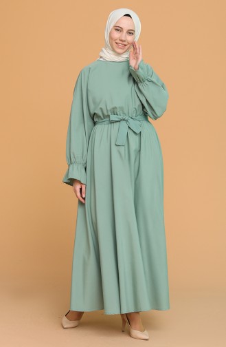 Mint Green Hijab Dress 5301-09