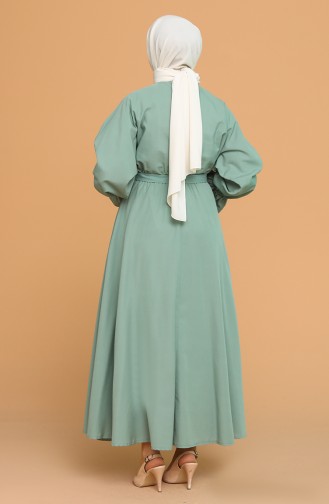 Mint Green Hijab Dress 5301-09