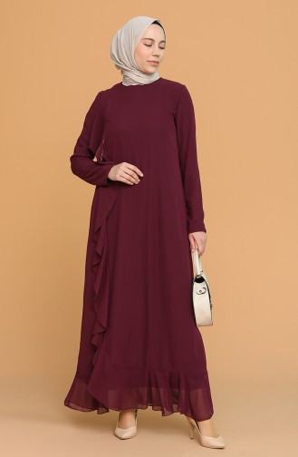 Lila Hijab Kleider 5302-01