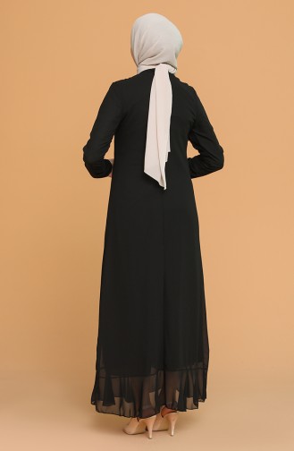 Black Hijab Dress 5302-03