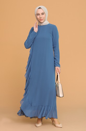 Indigo Hijab Dress 5302-05