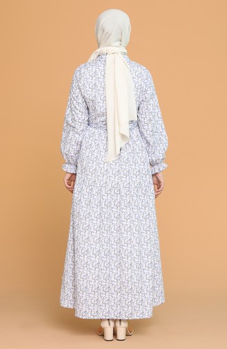 Blau Hijab Kleider 21Y8245A-05