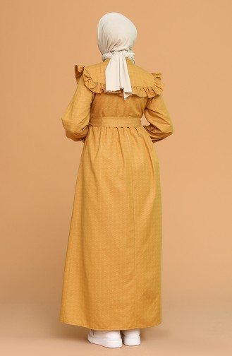 Mustard Hijab Dress 21Y8315-01