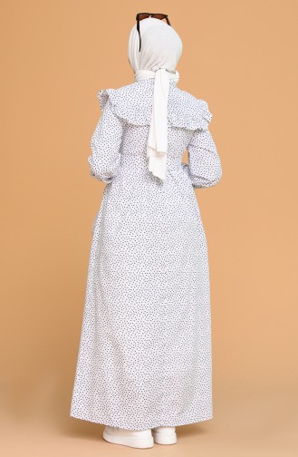 White Hijab Dress 21Y8315-02