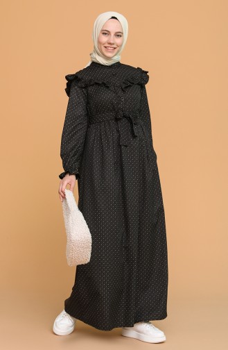 Schwarz Hijab Kleider 21Y8315-10