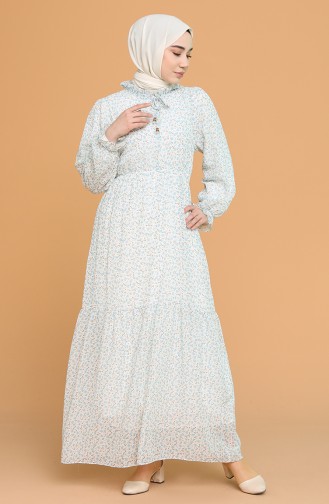 Robe Hijab Bleu 21Y8373-03