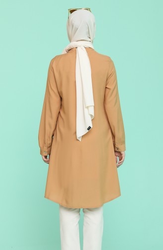 Düğmeli Tunik 1414A-05 Camel