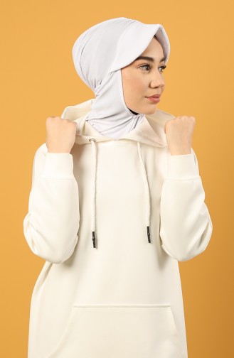 Spor Şapka Scarf Bone 0044-02 Beyaz