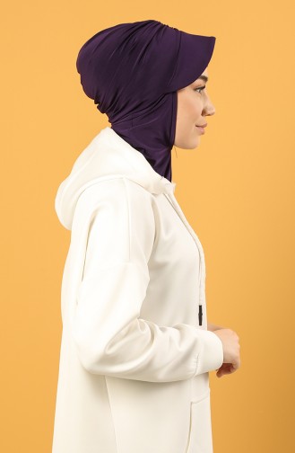 Lila Praktischer Turban 0044-08