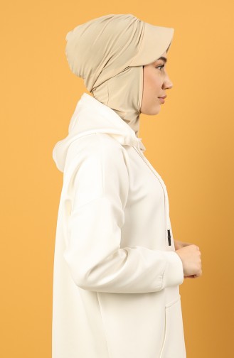 Beige Praktischer Turban 0044-13