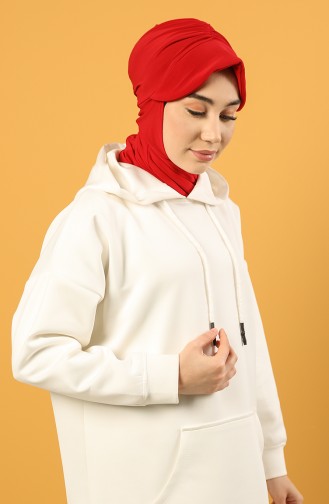 Rot Praktischer Turban 0044-15