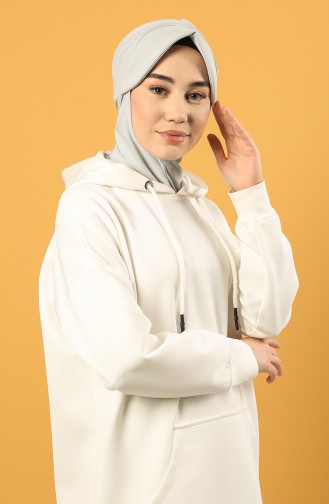 Spor Şapka Scarf Bone 0044-20 Gümüş Gri
